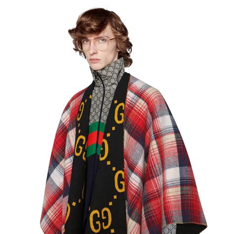 gucci ponchos|gucci reversible poncho.